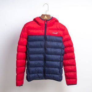 Doudoune a Capuche - Blue/Rouge