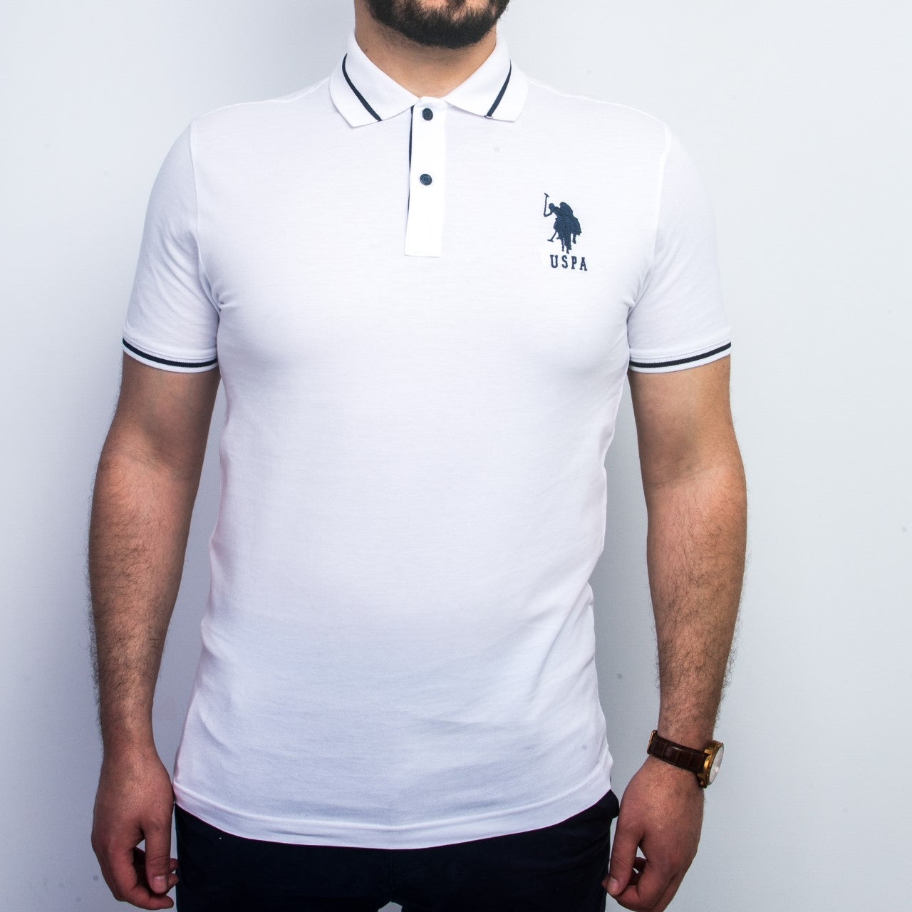 Polo à Motif - Blanc