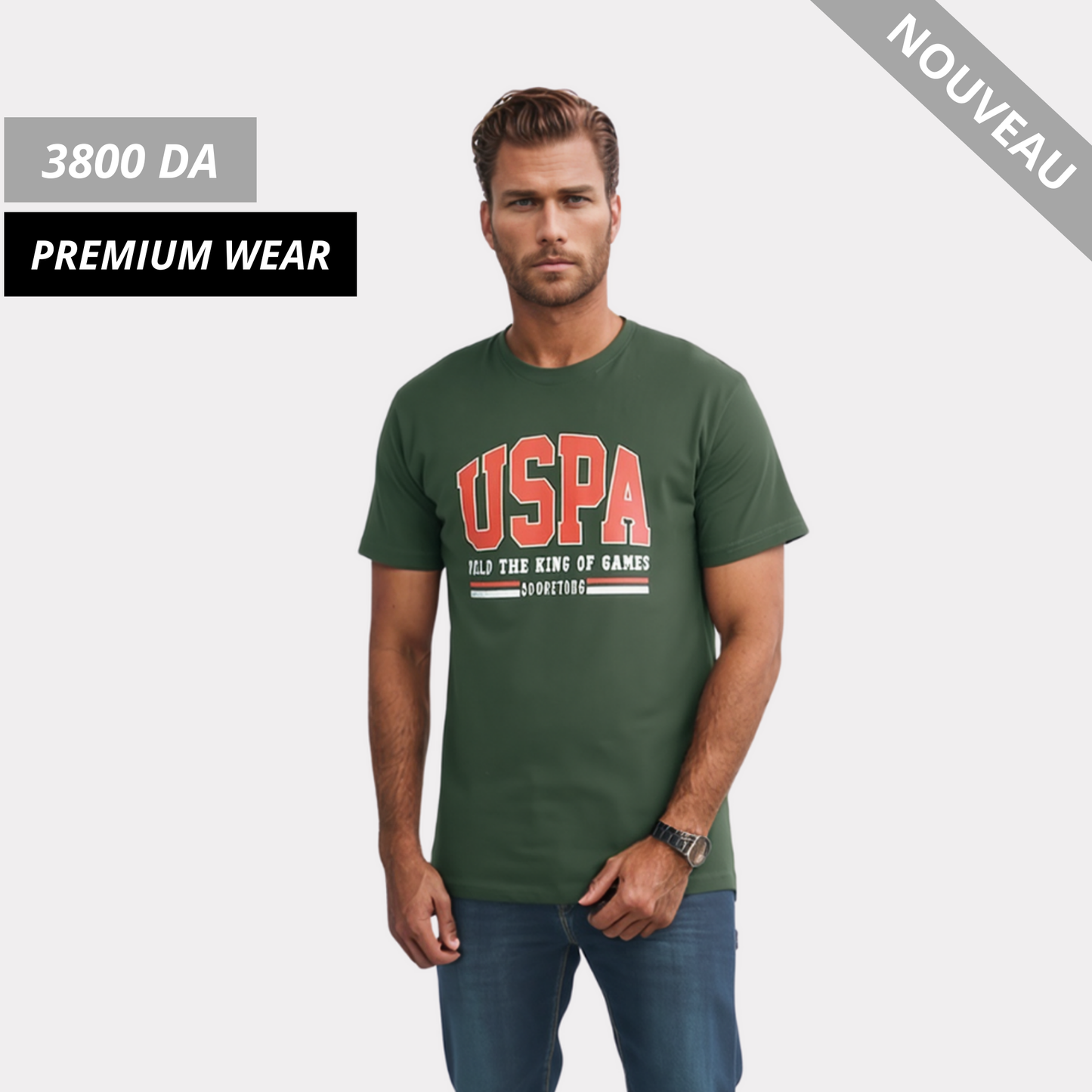 US Polo T-Shirt Homme - Vert