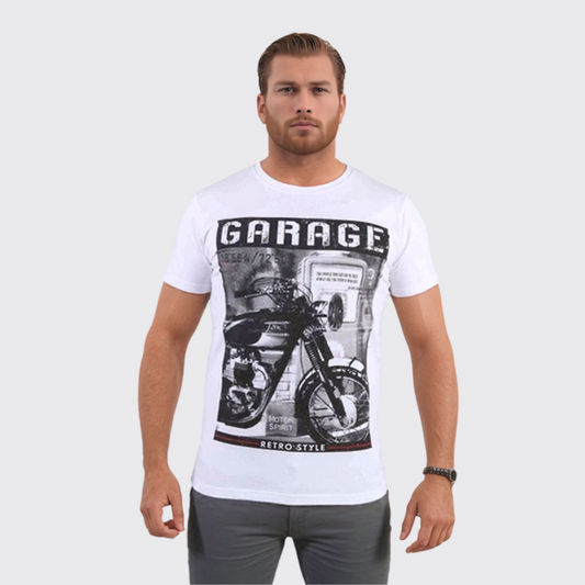 Flex style - T-shirt a Motif Homme - Blanc