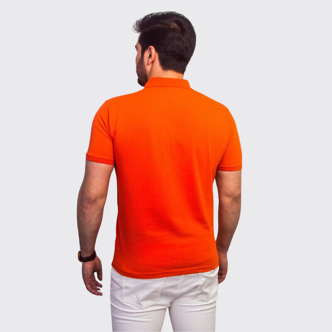 Polo à Motif - Orange