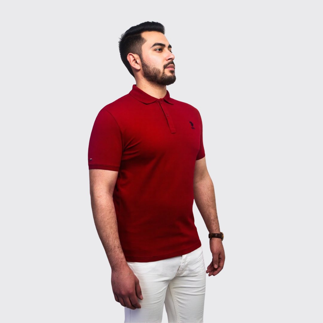 Polo à Motif - Rouge