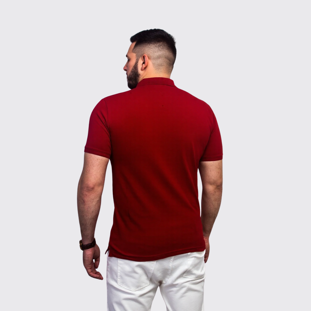 Polo à Motif - Rouge