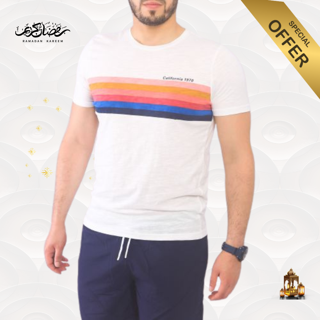 T-shirt Beker's homme  a Motif - Blanc