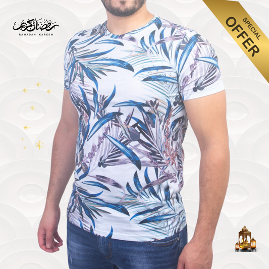 T-shirt à Fleur - Blanc