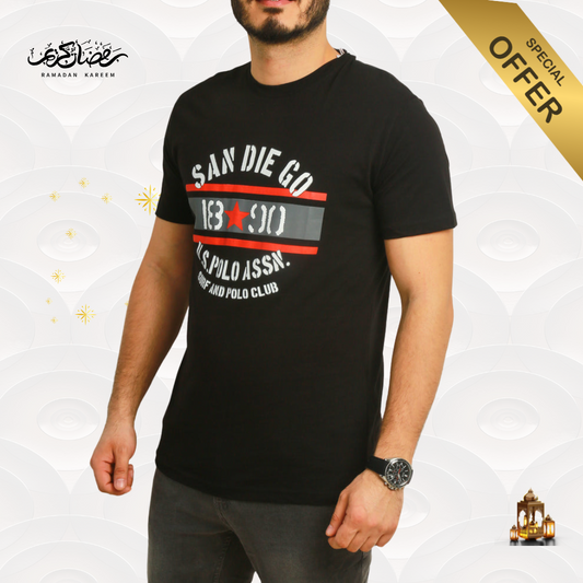 US Polo T-Shirt Homme - Noir