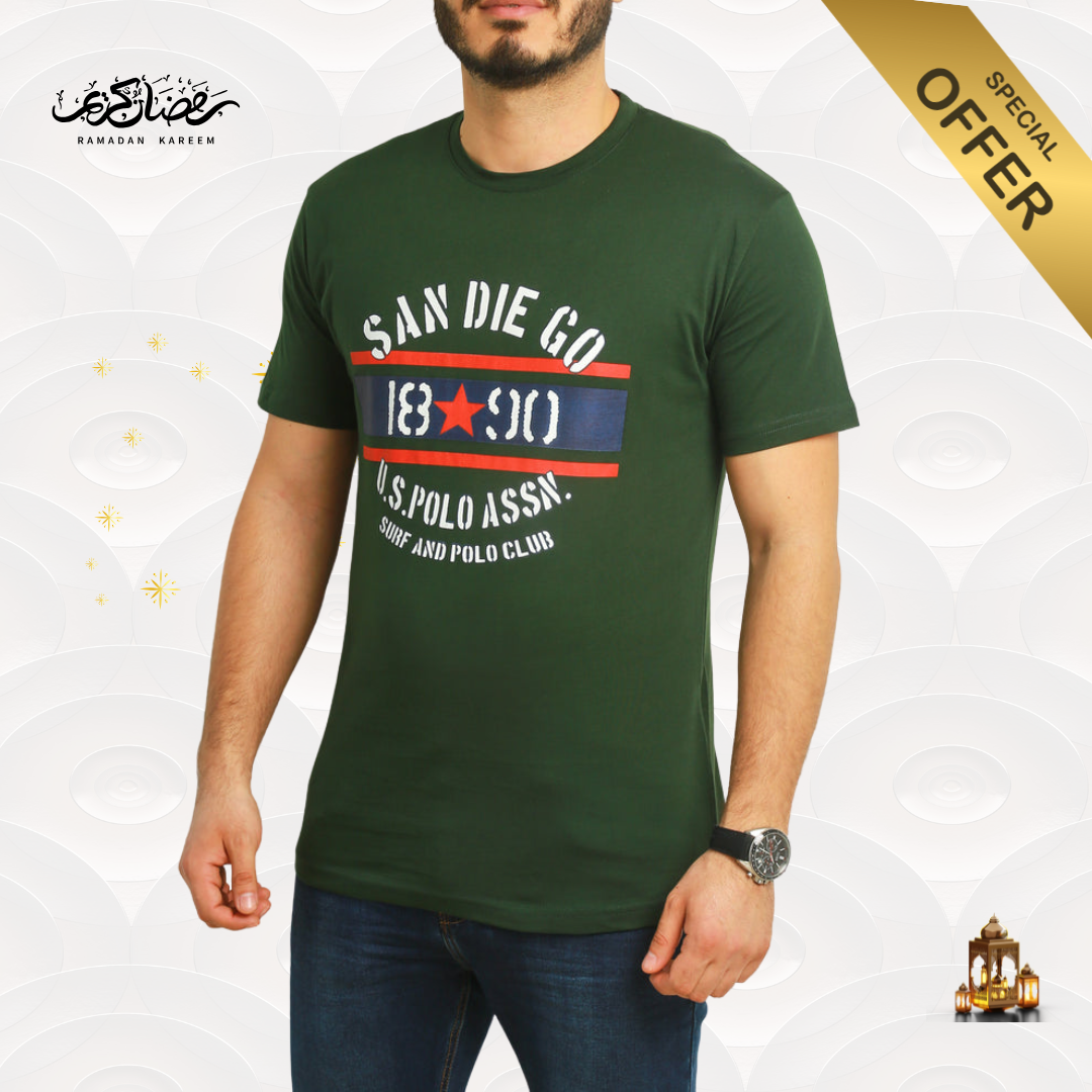 US Polo T-Shirt Homme - Vert