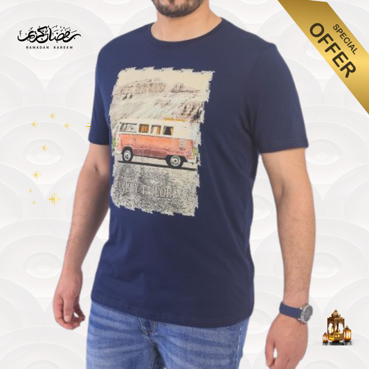 Bakers T-Shirt À Motif - Bleu Marine