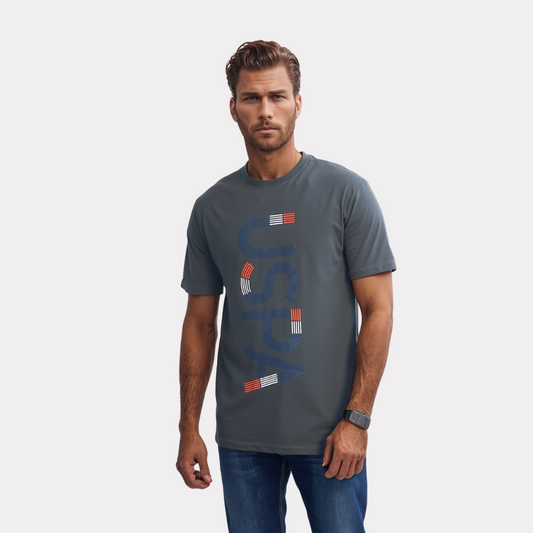US Polo T-Shirt Homme - Gris