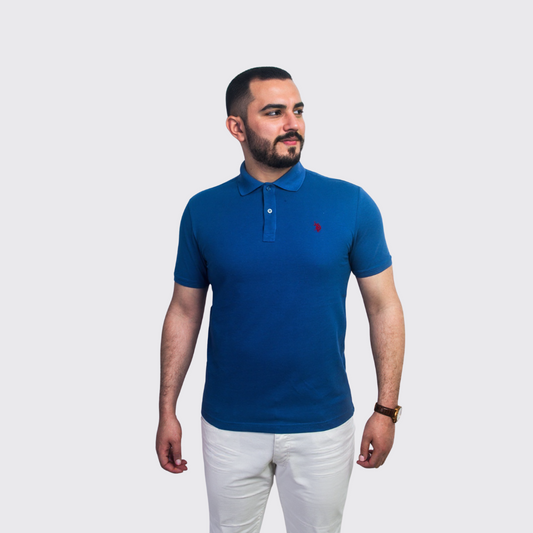 Polo à Motif - Bleu Royal