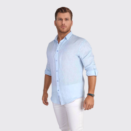 Focus Chemise En Lin - Bleu Ciel