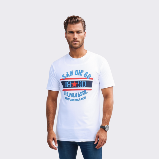 US Polo T-Shirt Homme - Blanc
