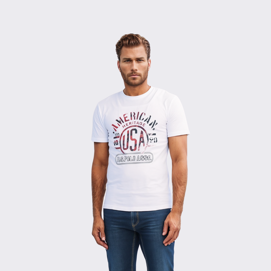 US Polo T-Shirt Homme - Blanc