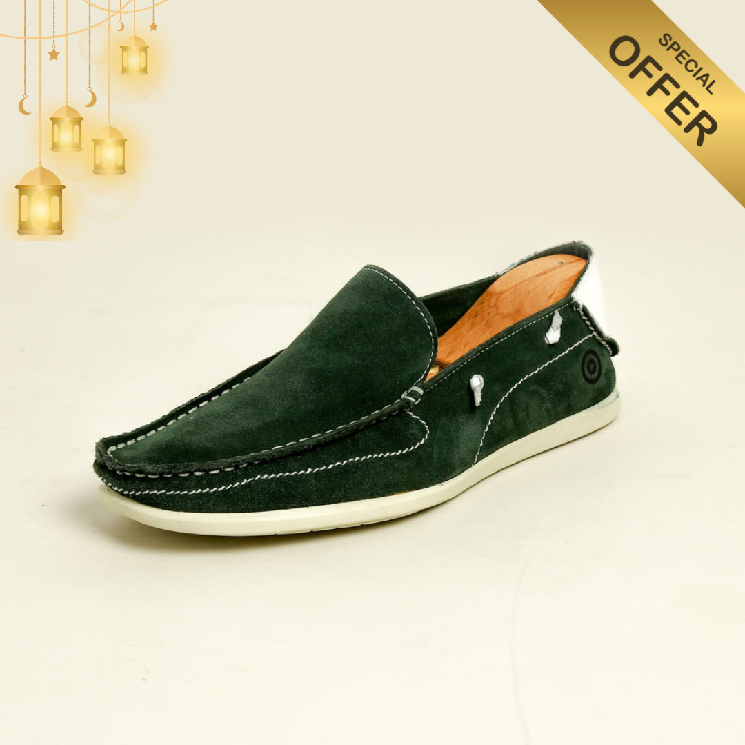 Mocassins en daim - Vert
