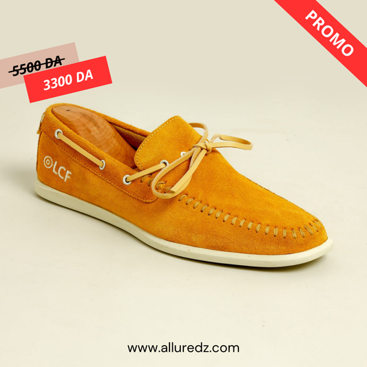 Mocassins En Daim - Jaune