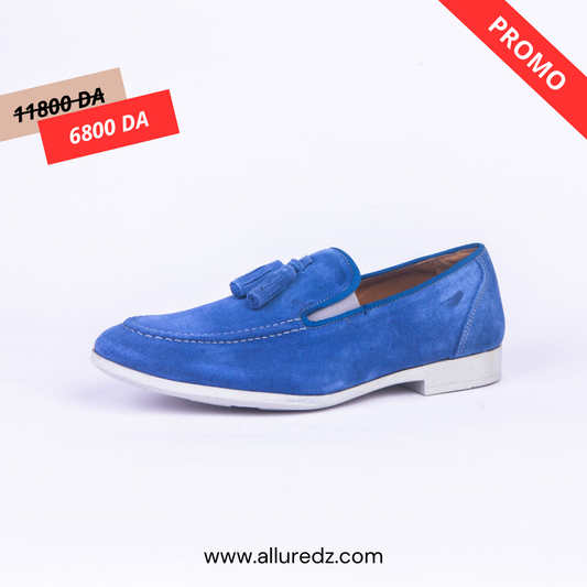 Mocassins En Daim - Bleu
