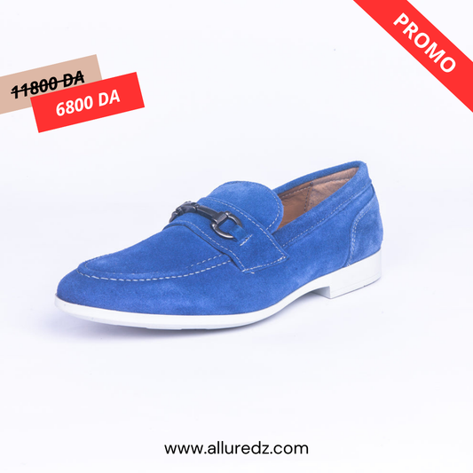 Mocassin En Daim - Bleu