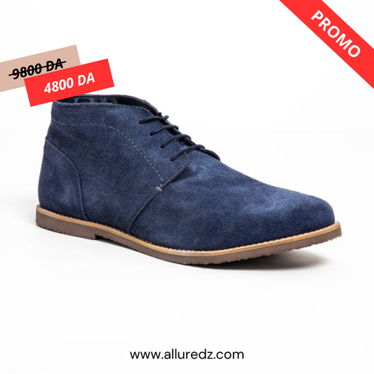 LIVERGY DEMI BOTTES EN CUIR - BLEU
