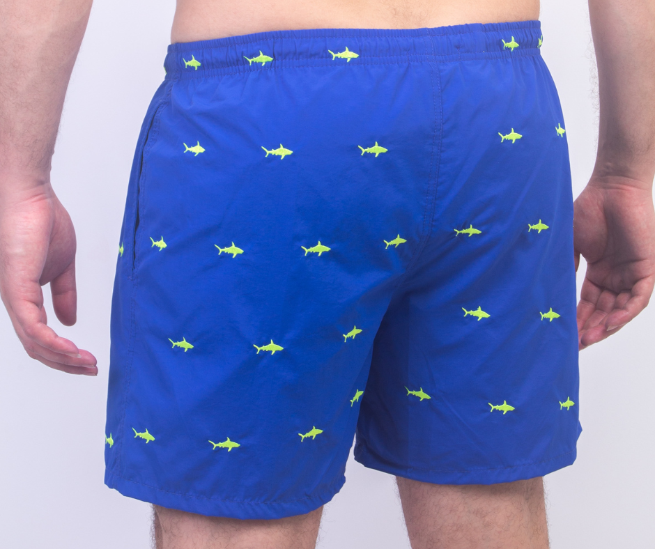 Maillot de bain à motif brodé - Bleu Royal