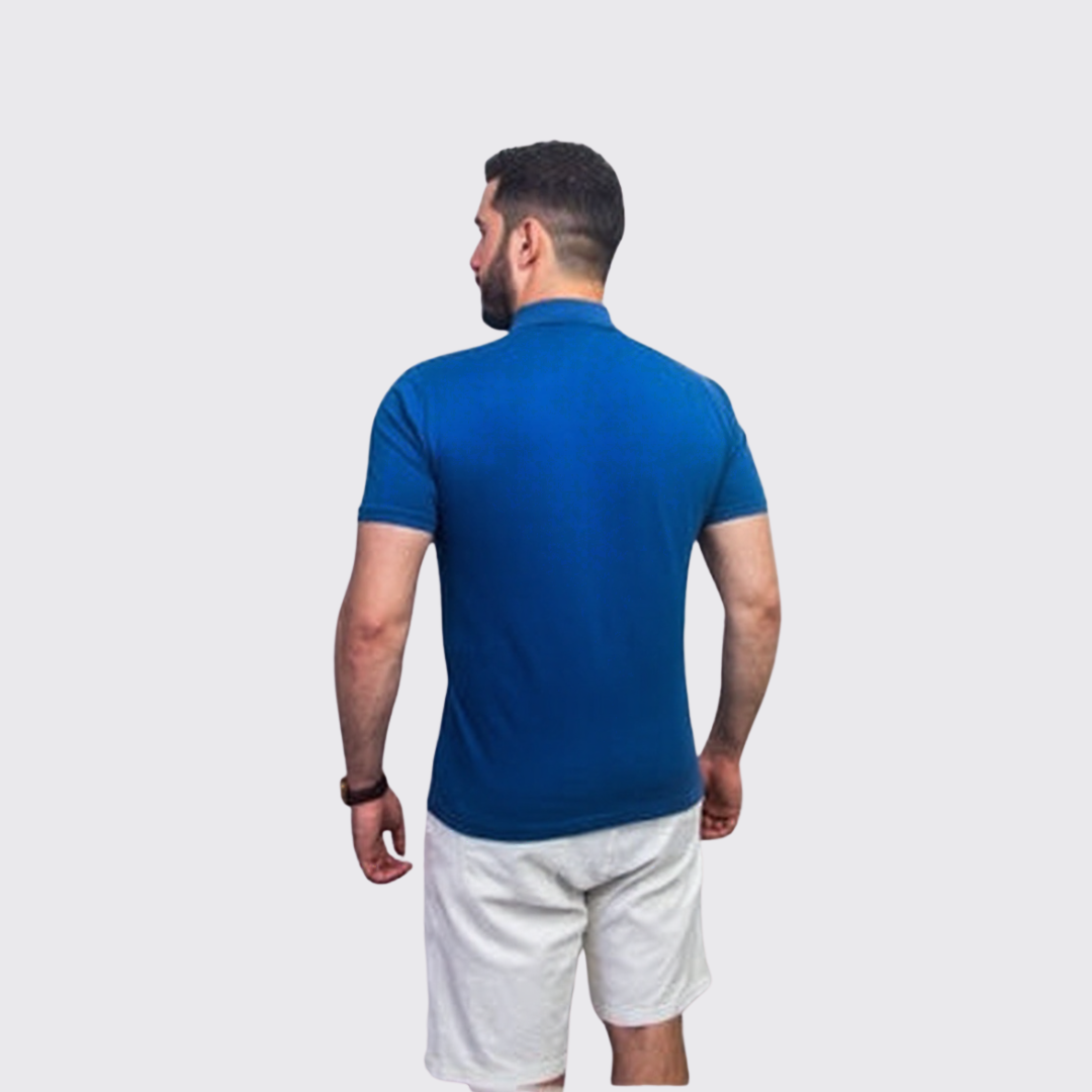 Polo à Motif - Bleu Royal