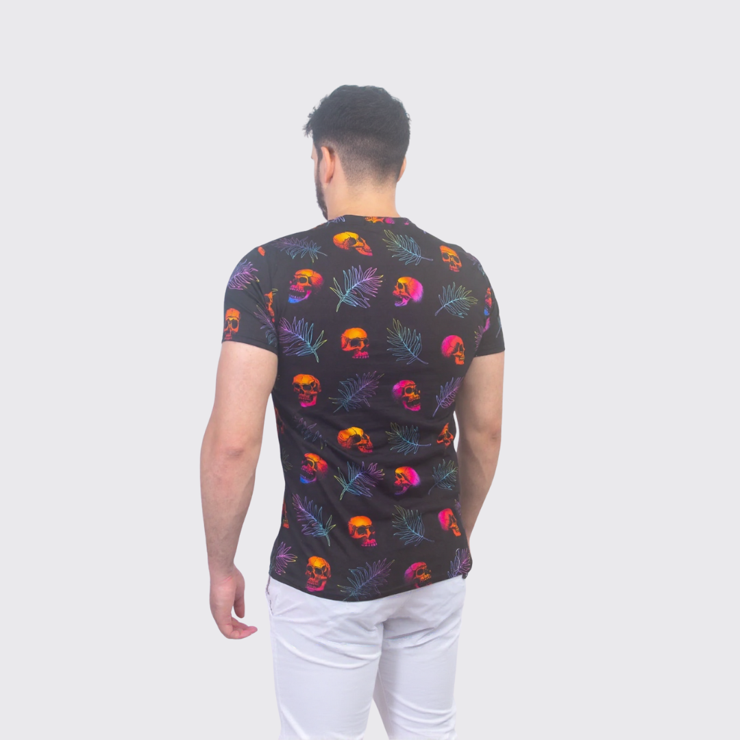 T-shirt à Motif - Noir