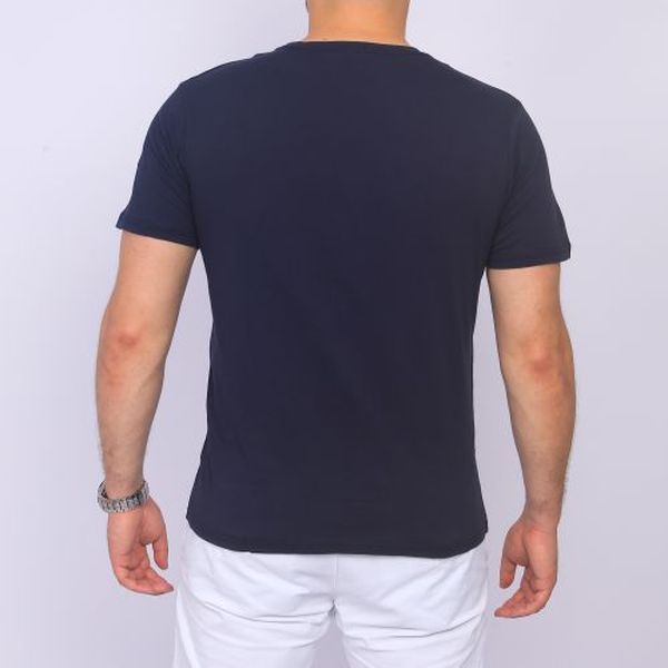 T-Shirt À Motif - Bleu Marine