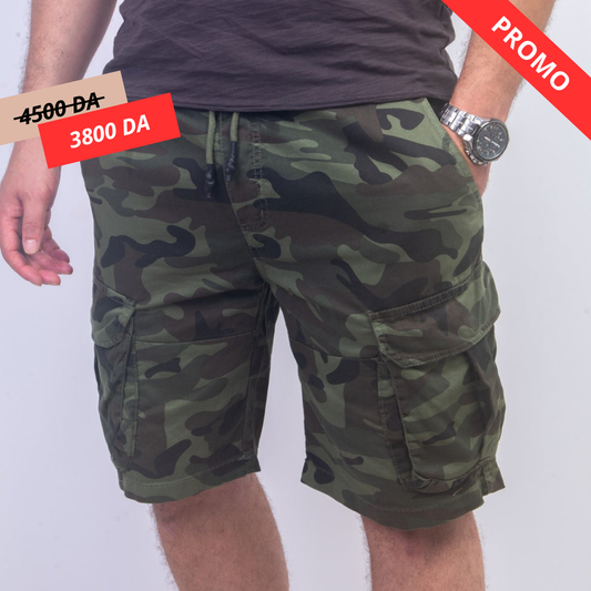 Short Cargo Militaire - Vert