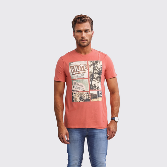 T-shirt Beker's homme - Rouge
