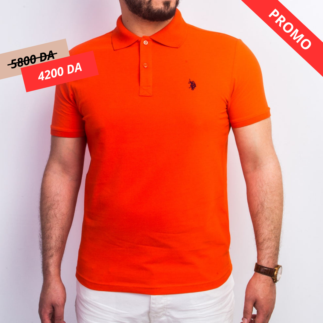 Polo à Motif - Orange