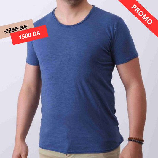 Y.two Jeans T-Shirt Homme 100% coton - Bleu