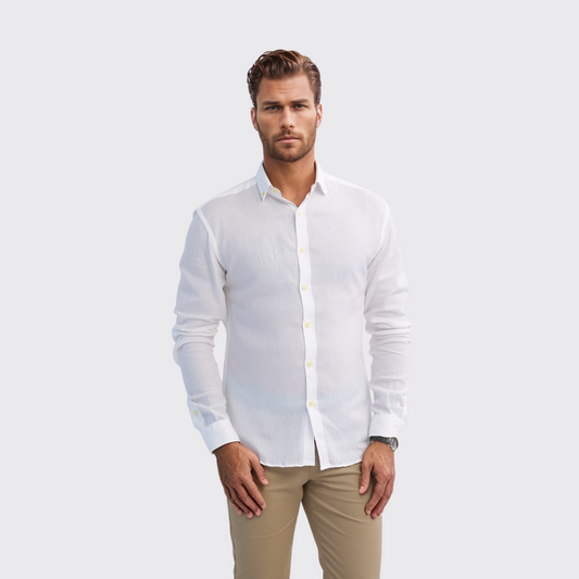 Chemise En Lin - Blanc