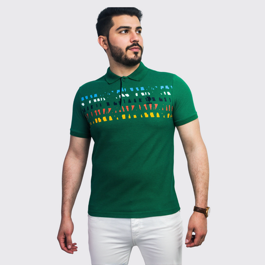 Polo à Motif - Vert