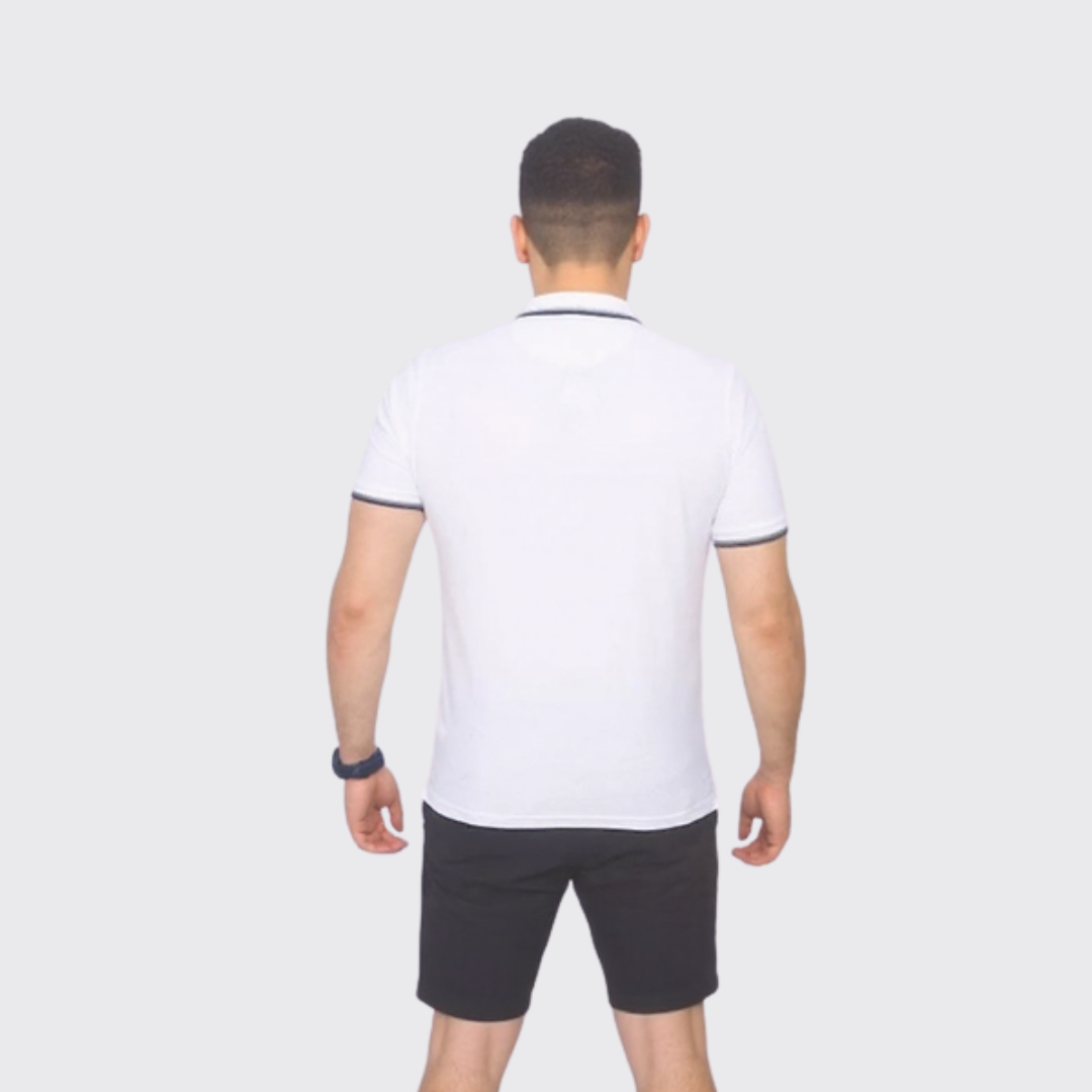 Polo en Cotton - Unis - Blanc