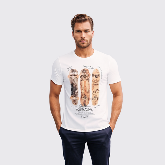 T-Shirt À Motif - Blanc