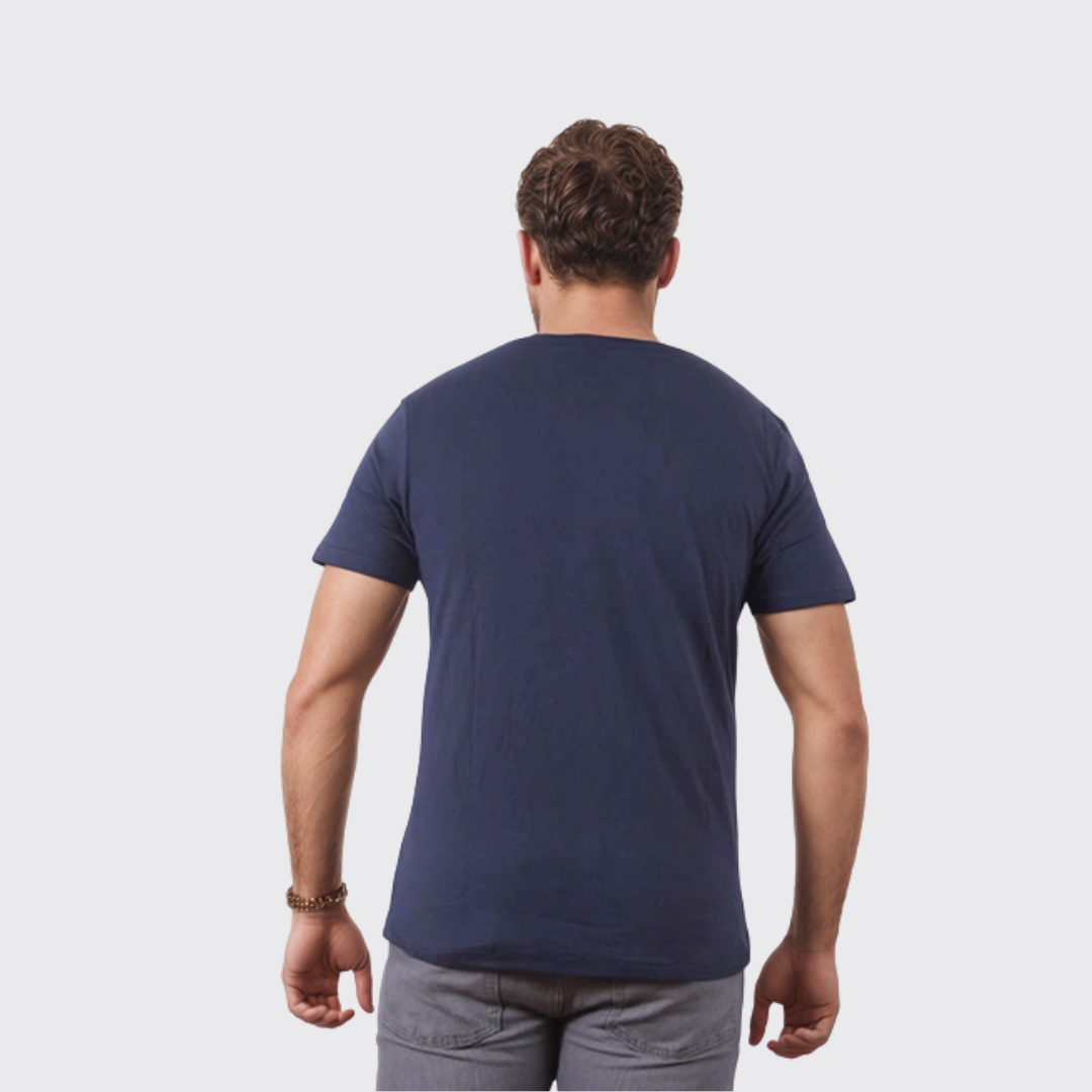 T-Shirt À Motif - Bleu Marine