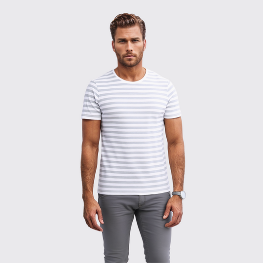 Bakers T-Shirt Marin - Blanc/Gris