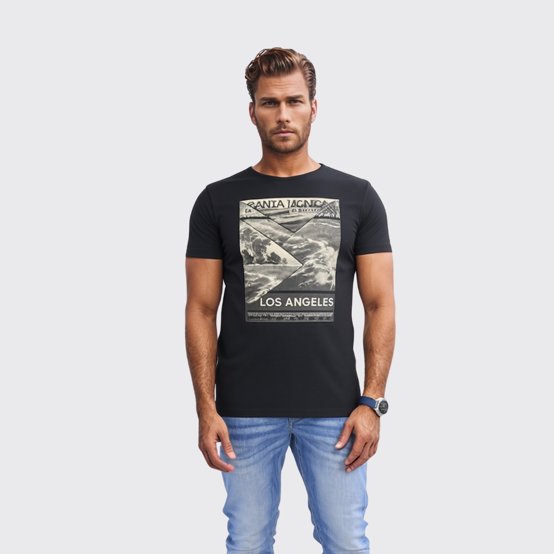 BAKER'S T-Shirt à Motif - Homme - Noir