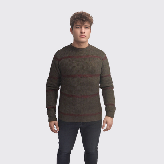 BAKER'S Pull Ras De Cou Homme - Khaki