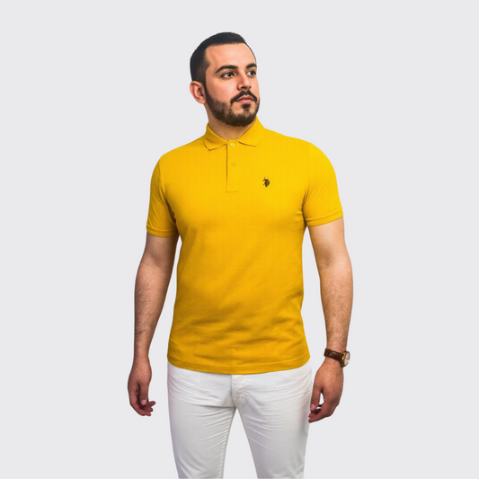 Polo à Motif - Moutarde