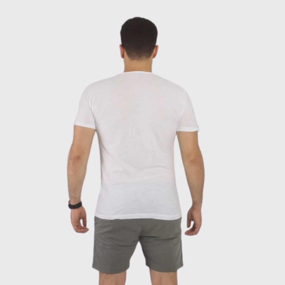 Focus T-Shirt À Boutons - Blanc