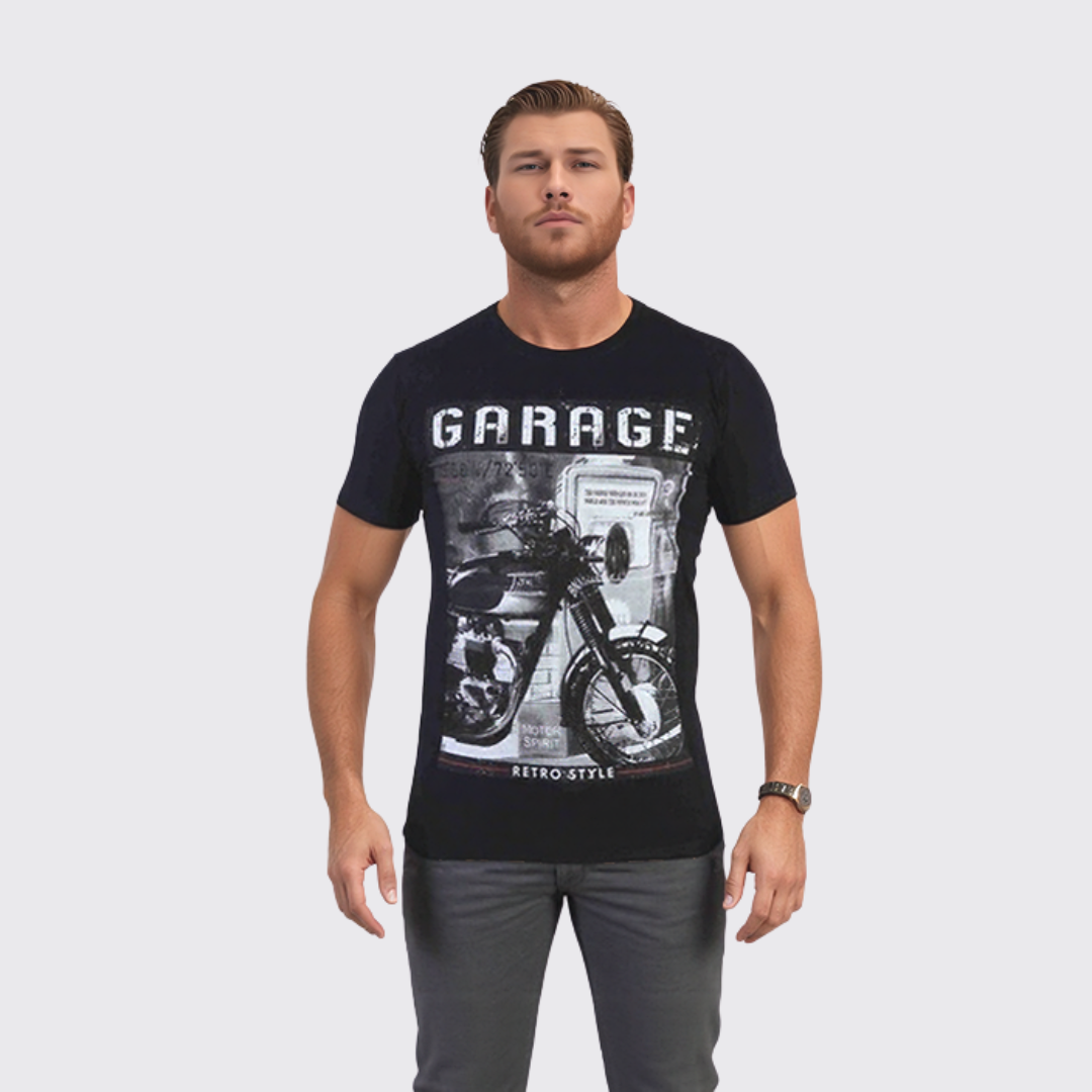 Flex style - T-shirt a Motif Homme - Noir