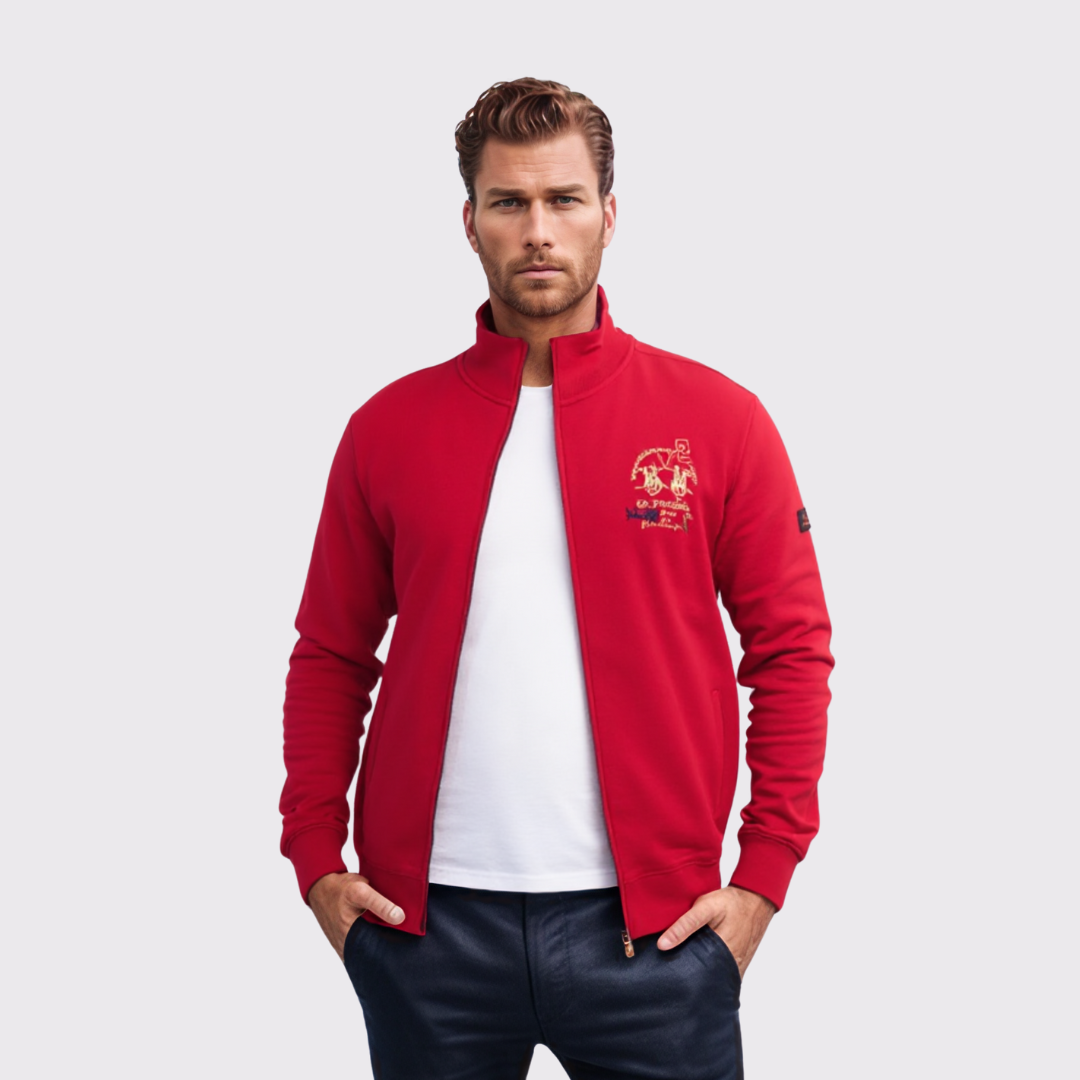 Sweat-shirt à Col Montant 100% Cotton - La Martina Collection