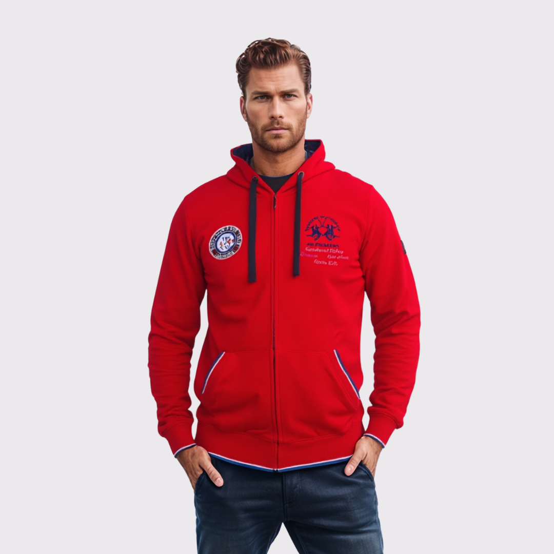Sweat-shirt à Capuche fermeture Zippé 100% Cotton - Edition Polo Tour