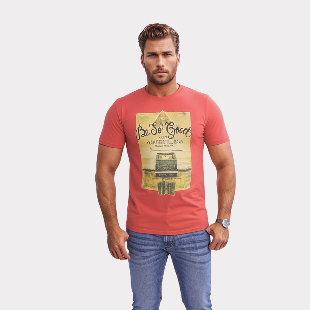 T-shirt à motif Baker's - Rouge