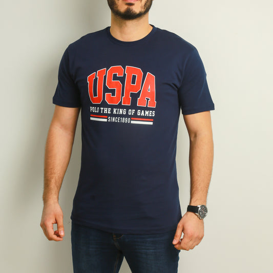 US Polo T-Shirt Homme - Bleu Marine