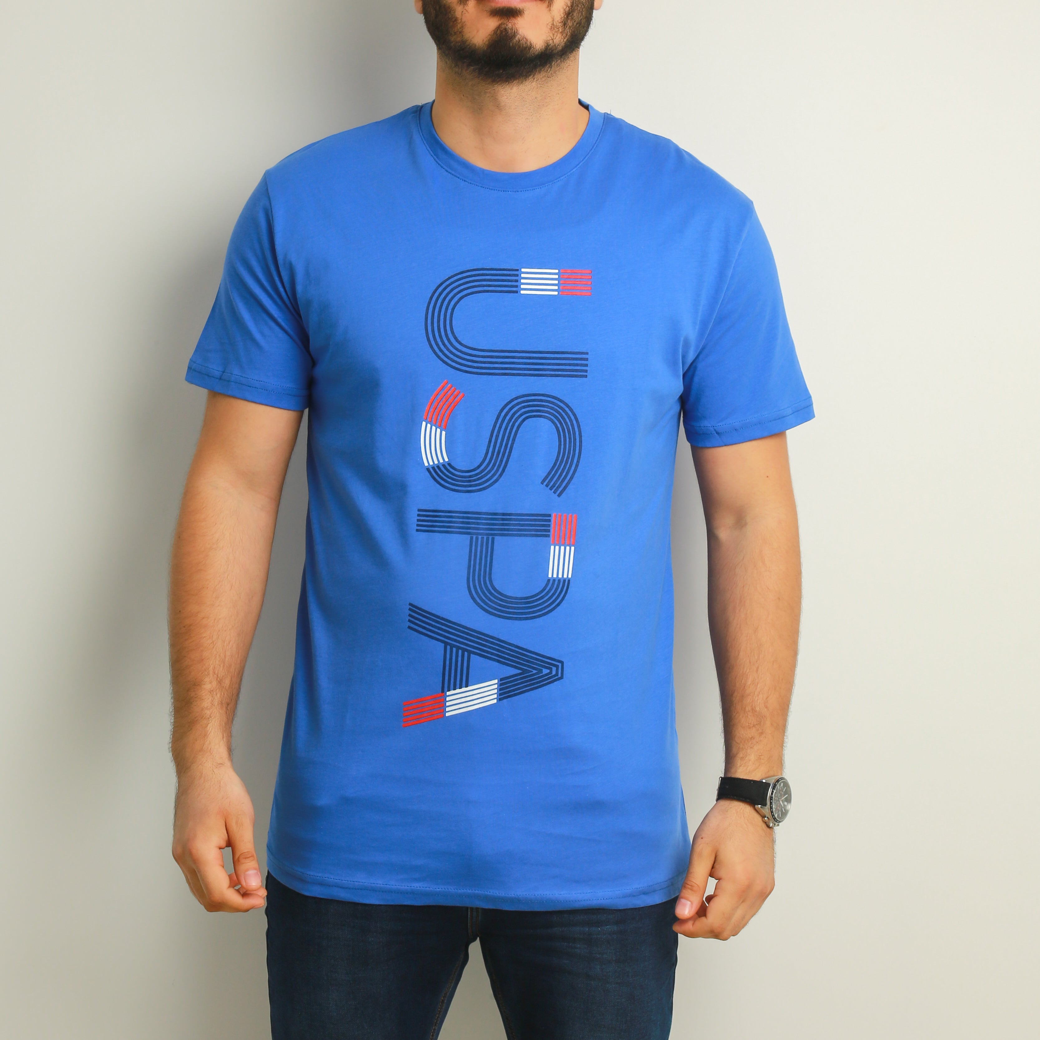 US Polo T-Shirt Homme - Bleu