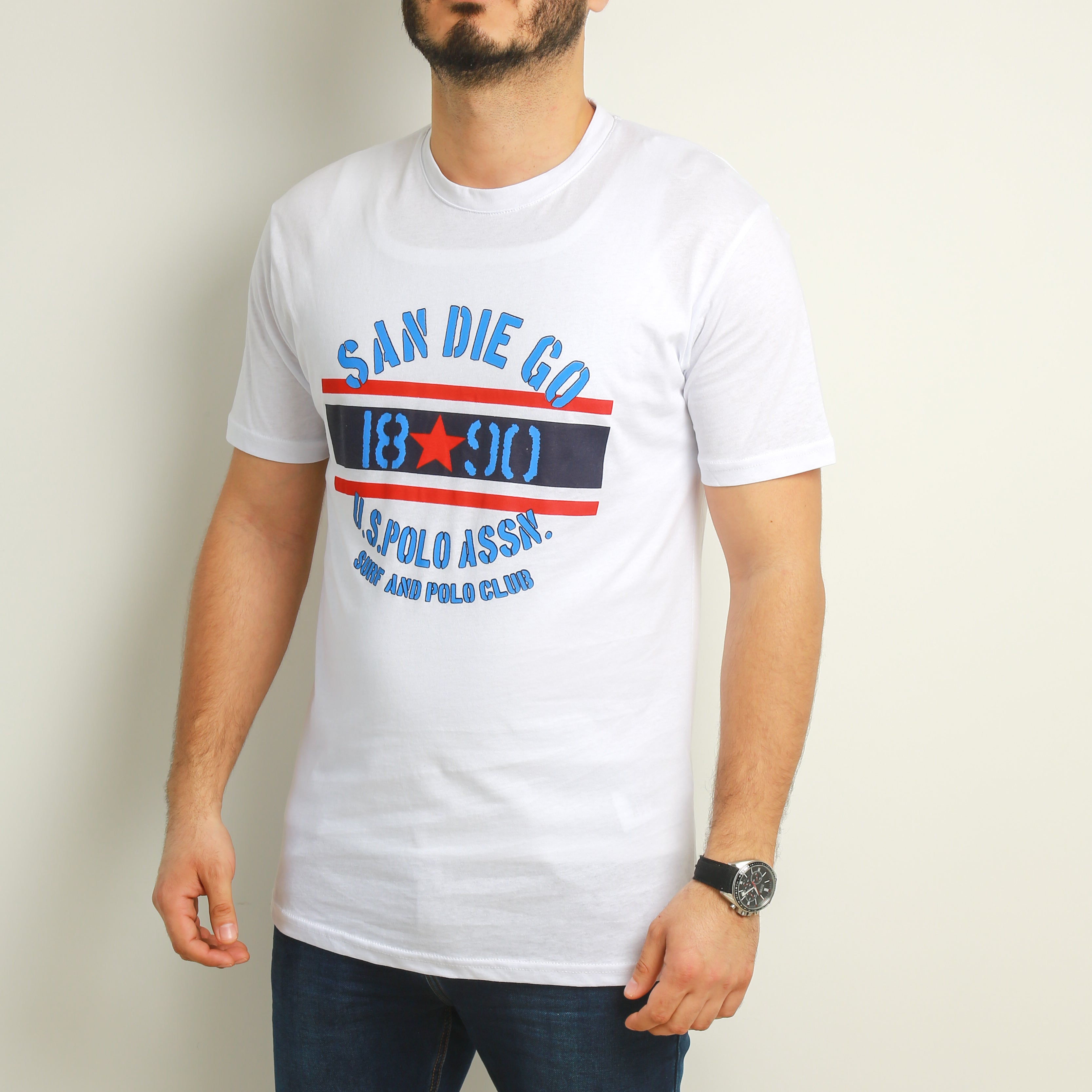 US Polo T-Shirt Homme - Blanc