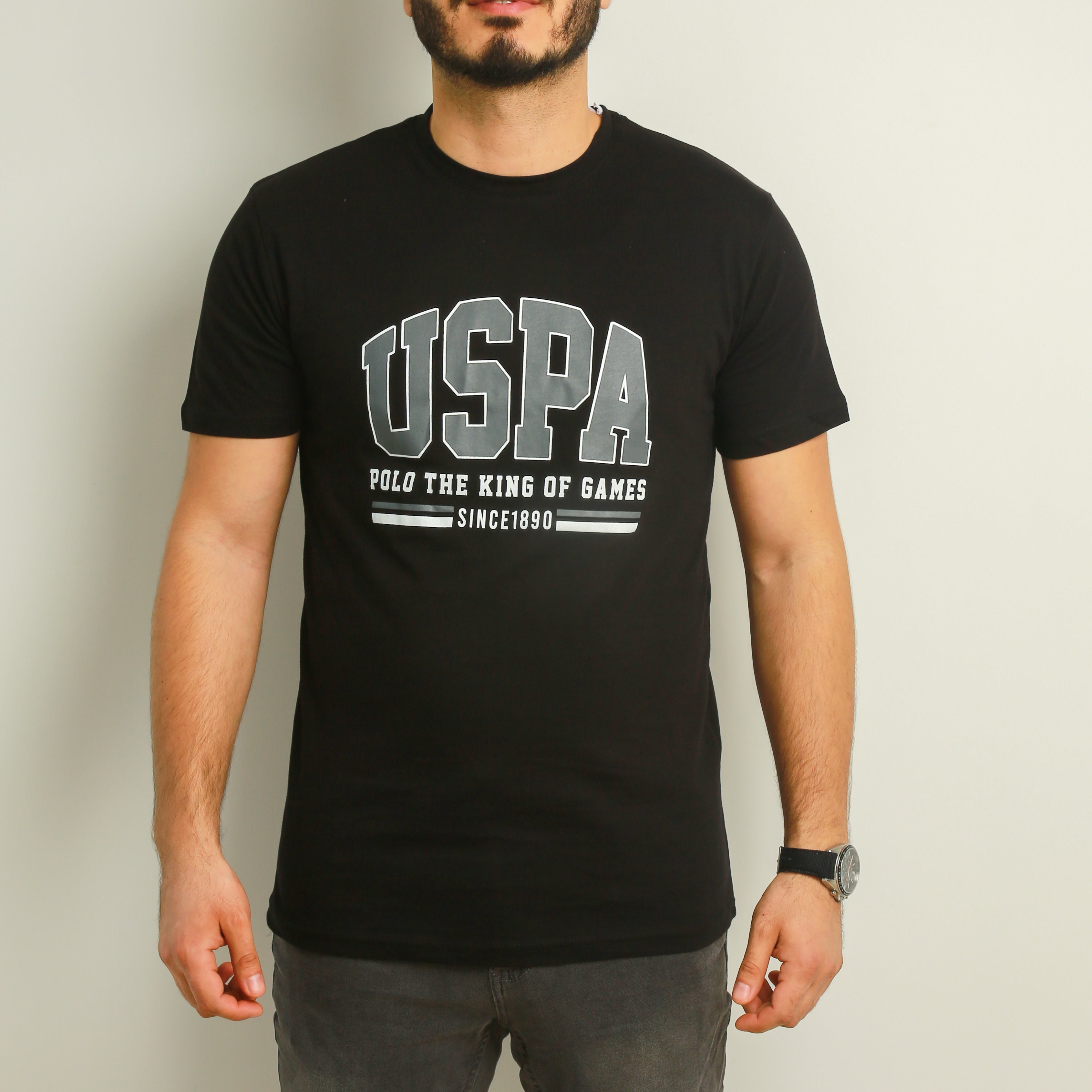 US Polo T-Shirt Homme - Noir