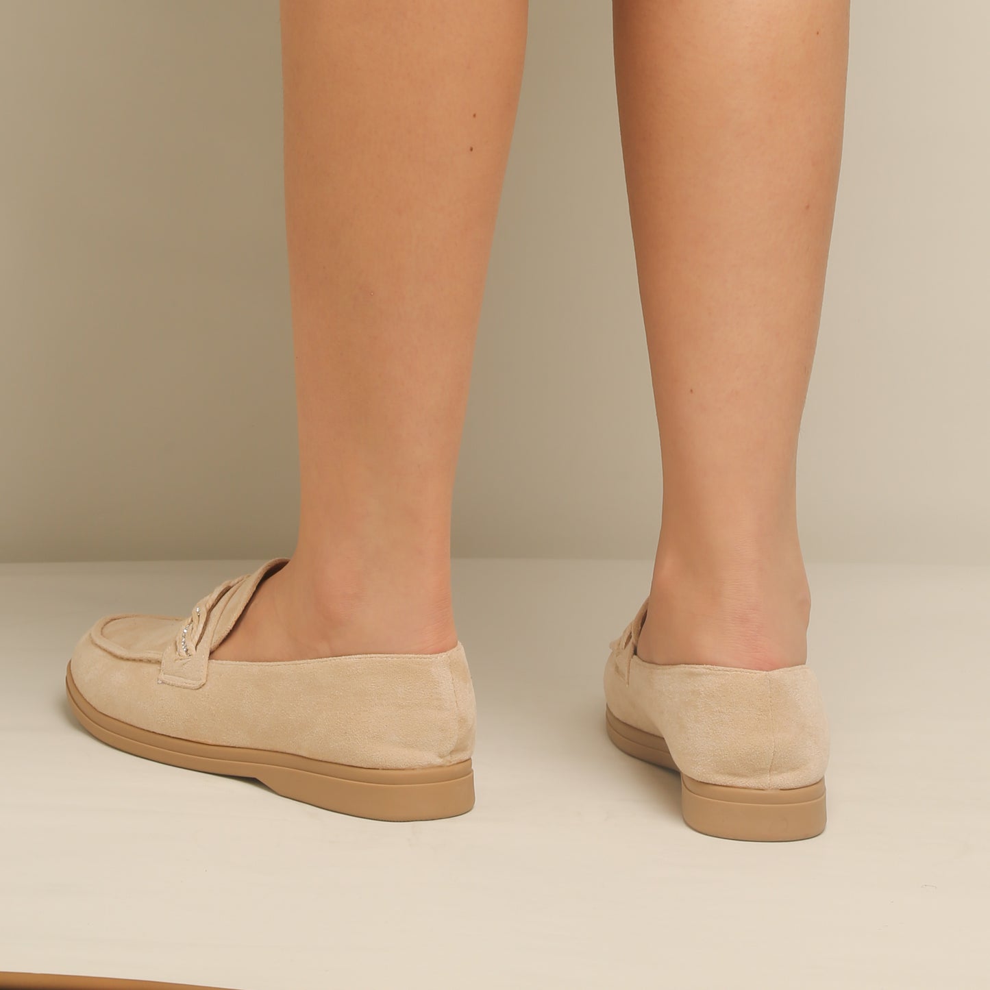 Mocassin En Daim - Beige