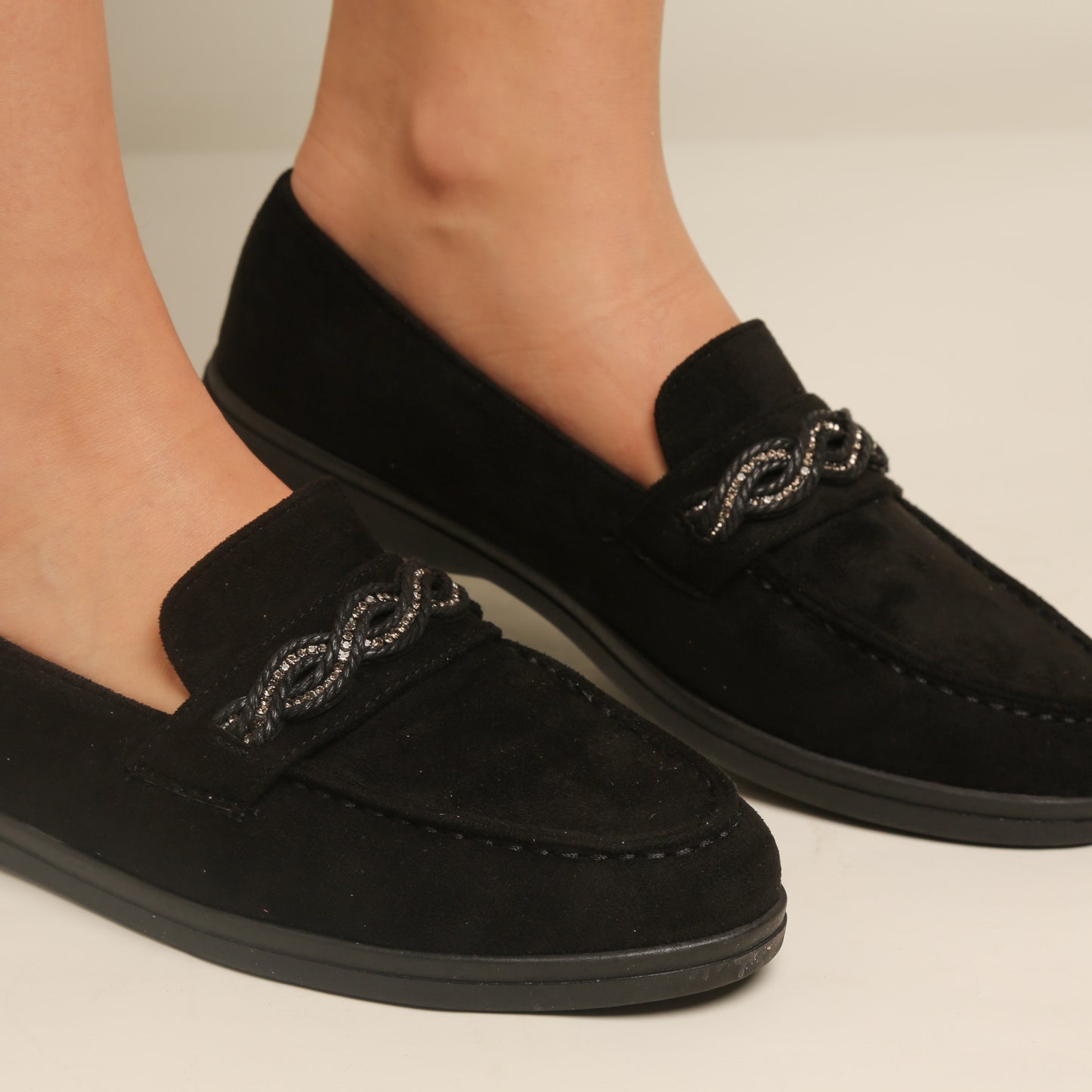 Mocassin En Daim - Noir